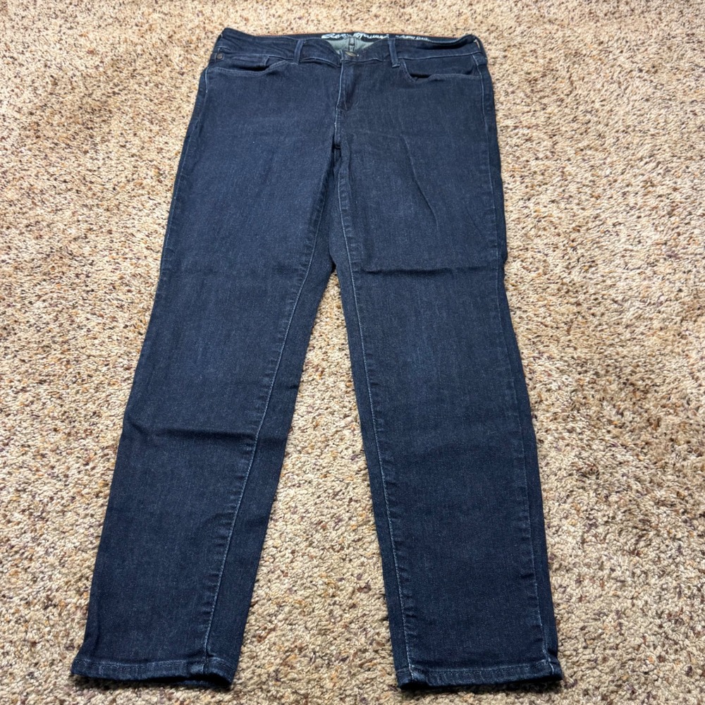 Eddie Bauer Slightly Curvy Skinny Jeans Womens 8 Dark Wash Denim Pants Indigo